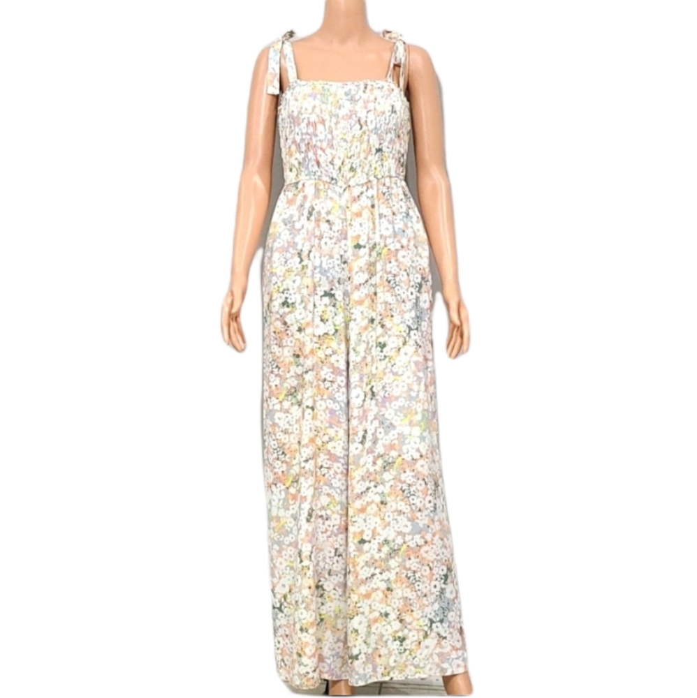 Worderly Romper Multicolor floral Jumpsuit size L‎  100% Rayon